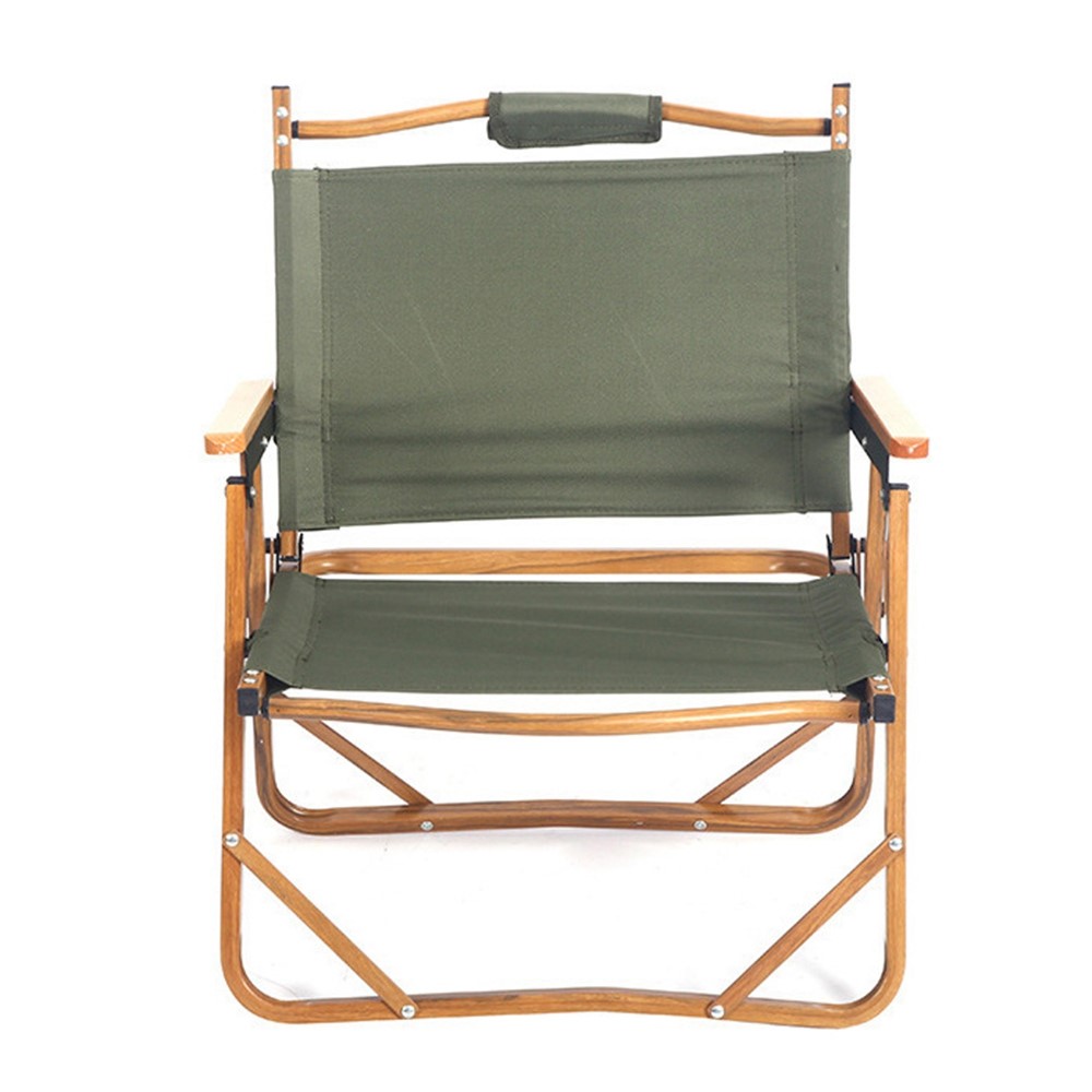 DESERT&FOX Folding Outdoor Portable Aluminum Chair for Outside Camping Hiking Tent Fishing Sports, Size: S - Army Green-2
