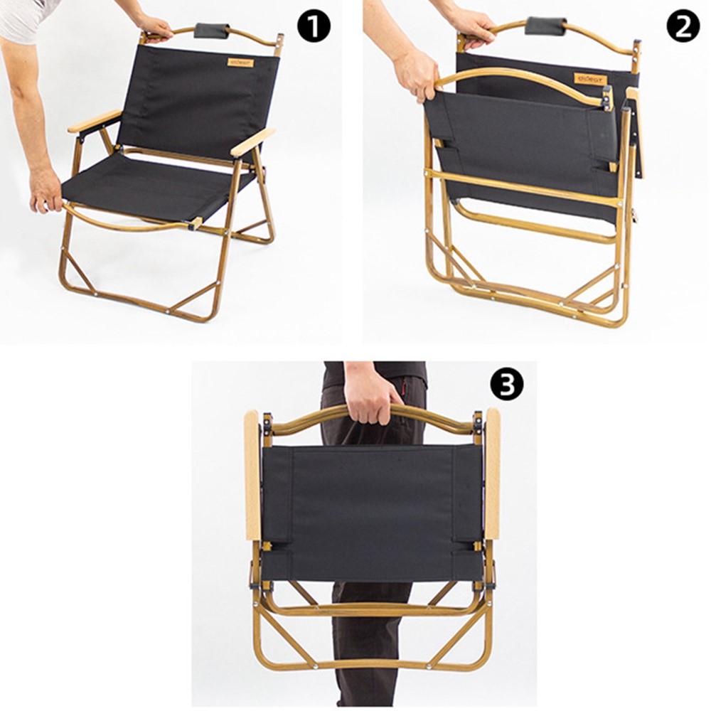 DESERT&FOX Folding Outdoor Portable Aluminum Chair for Outside Camping Hiking Tent Fishing Sports, Size: S - Army Green-5