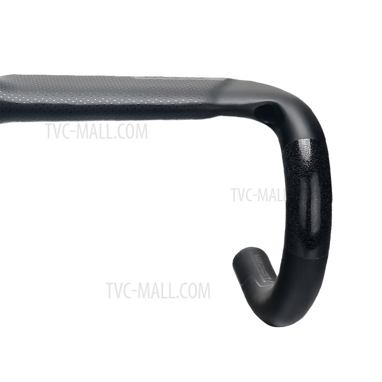 TOSEEK TR-3000 Carbon Handlebar Road Bike Drop Bent Handle Bar 31.8mm 420mm Reduce Resistance Bicycle Bar Accessories - Black-7