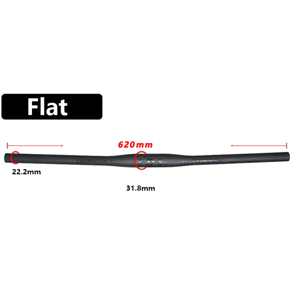 TOSEEK 31.8mm Full Carbon Fiber Handlebar MTB Mountain Bike Bicycle Part - Flat Handlebar 620mm-5