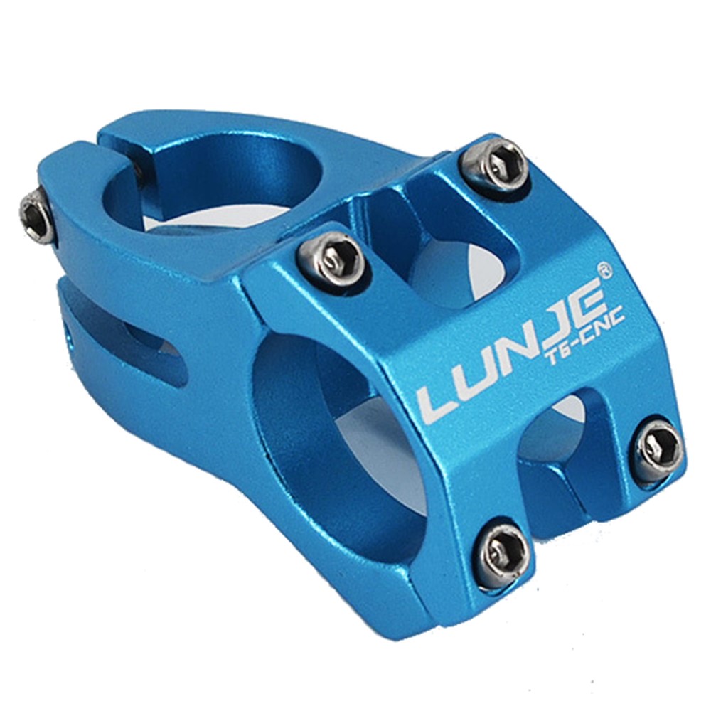 LUNJE XT-A089 Ultralight MTB Bike Stem Aluminum Alloy Bicycle Handlebar Stem, 31.8*45mm - Blue-1