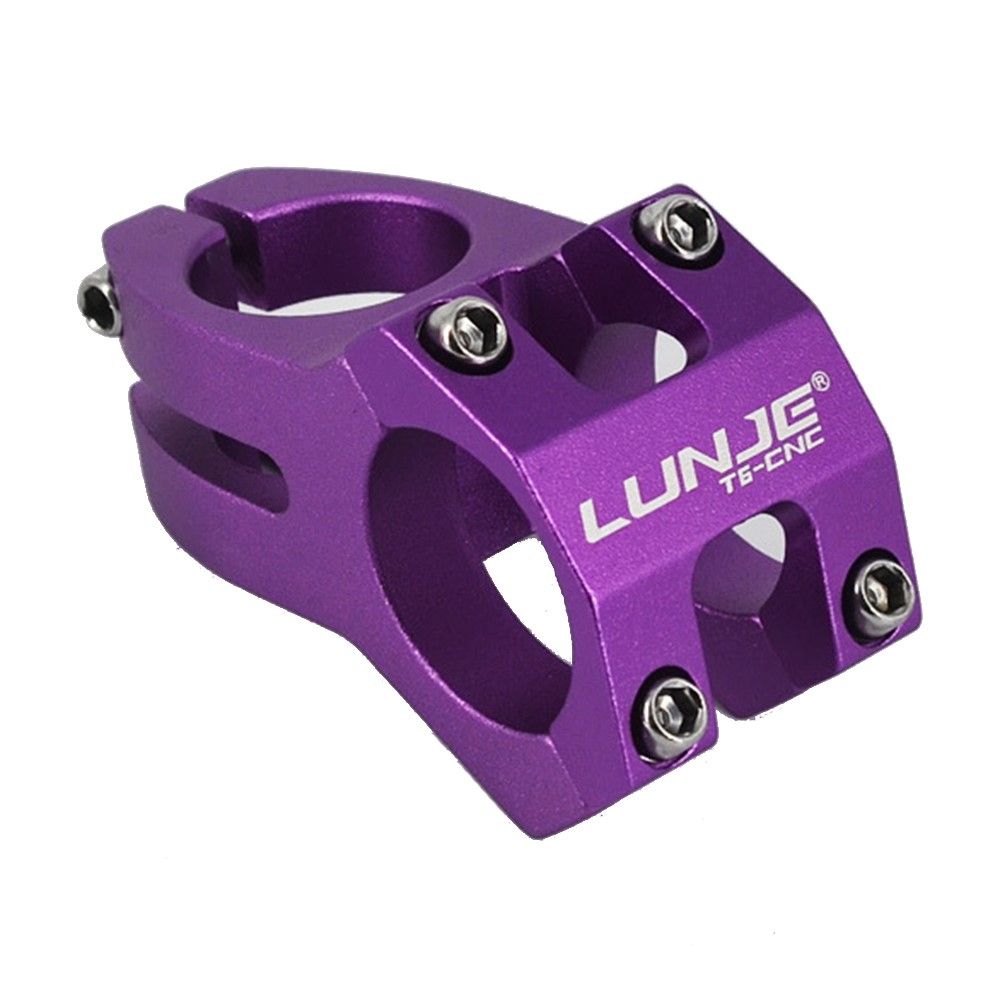 LUNJE XT-A089 Ultralight MTB Bike Stem Aluminum Alloy Bicycle Handlebar Stem, 31.8*45mm - Purple-1