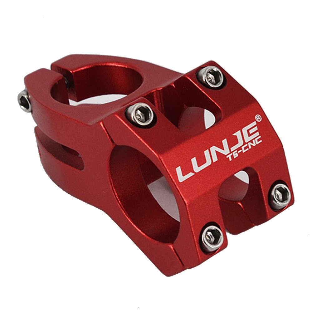 LUNJE XT-A089 Ultralight MTB Bike Stem Aluminum Alloy Bicycle Handlebar Stem, 31.8*45mm - Red-1