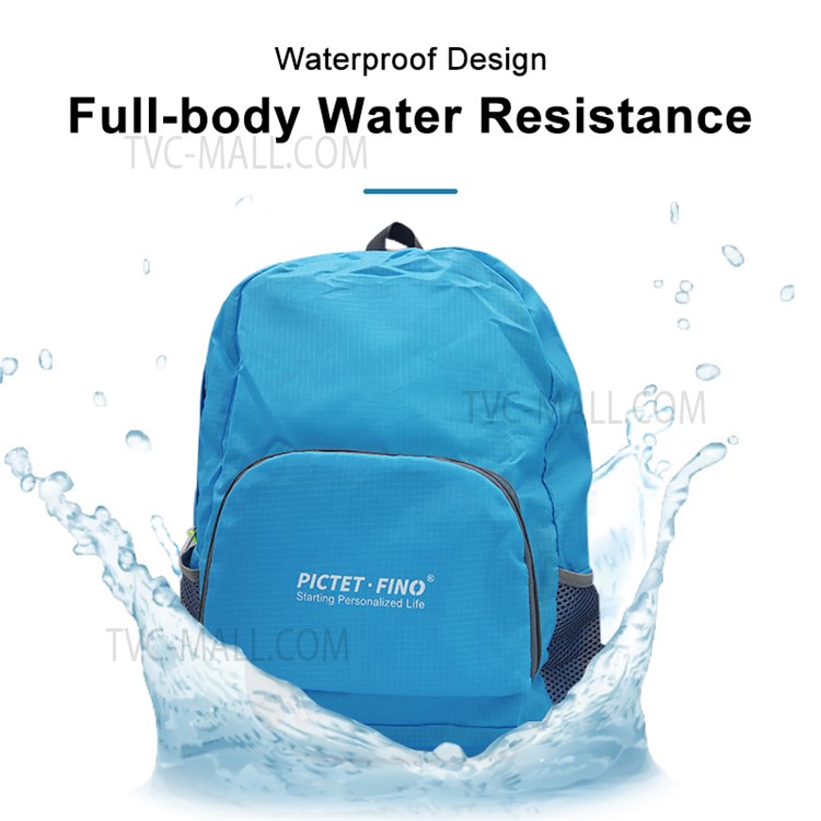 PICTET.FINO RH27 20L Outdoor Foldable Backpack Waterproof Lightweight Knapsack Travel Bag - Blue-6