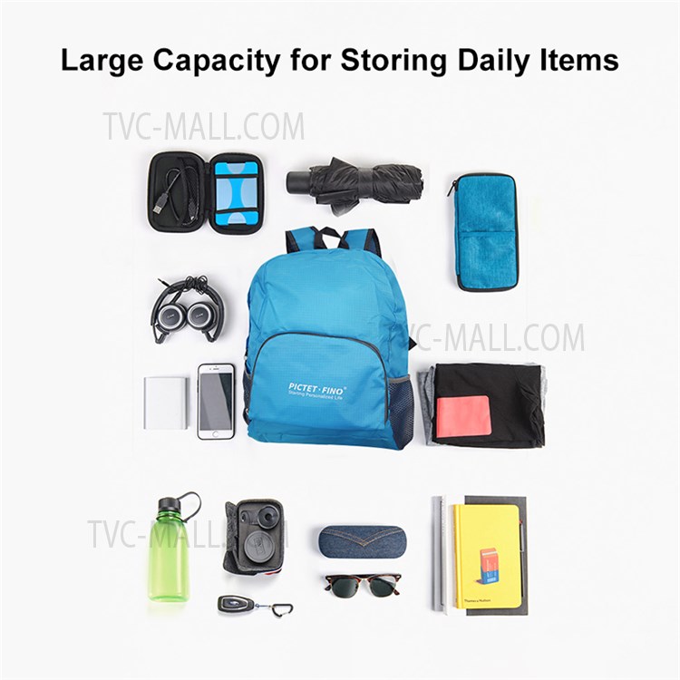 PICTET.FINO RH27 20L Outdoor Foldable Backpack Waterproof Lightweight Knapsack Travel Bag - Blue-8