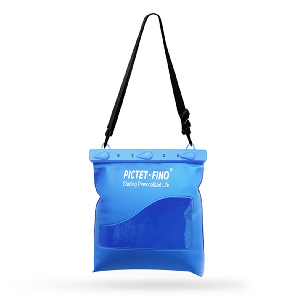 PICTET.FINO RH54 IPX8 Waterproof Touch Screen Outdoor Travel Swimming Surfing Bag Phone Pouch with Shoulder Strap - Blue-1