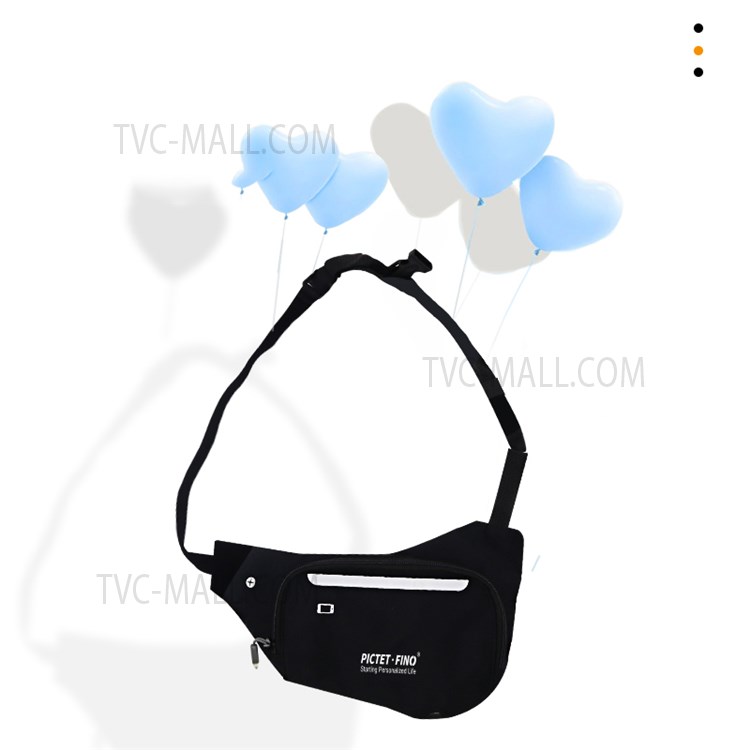 PICTET.FINO RH69 Ultra-thin Outdoor Sports Chest Bag Single Shoulder Bag with Earphone Hole - Black-6