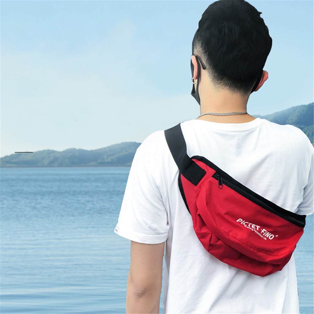 PICTET.FINO RH79 L Size Outdoor Sports Casual Chest Bag Single Shoulder Bag - Red-3