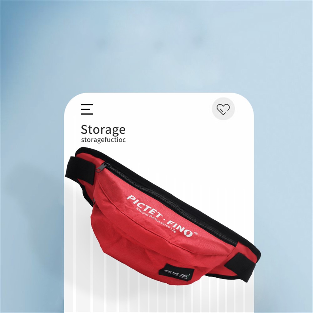 PICTET.FINO RH79 M Size Stylish Outdoor Sports Casual Chest Bag Single Shoulder Bag - Red-2