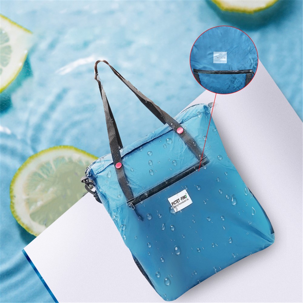 PICTET.FINO RH82 18L Lightweight Foldable Travel Tote Bag Single Shoulder Crossbody Bag - Blue-2