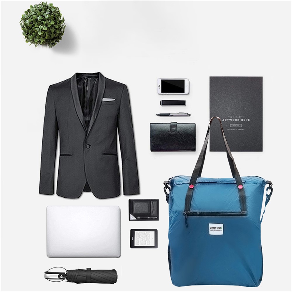 PICTET.FINO RH82 18L Lightweight Foldable Travel Tote Bag Single Shoulder Crossbody Bag - Blue-5