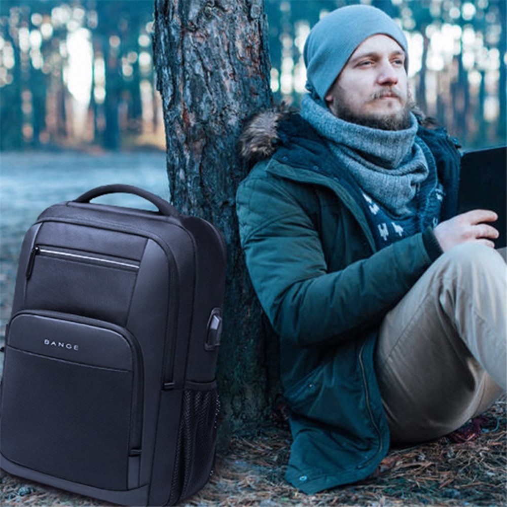 Bange Bg-1921 Large Capacity 15.6-Inch Laptop Backpack With External Usb Port Anti-Theft Shoulder Bag For Traveling - Black-6