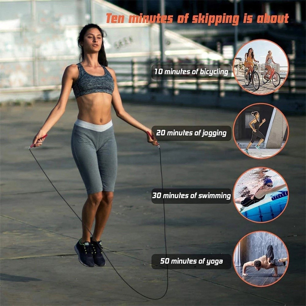 A8 Lightweight PVC Jump Rope with Slim Handles Skipping Rope for Workout Fitness - Pink-5