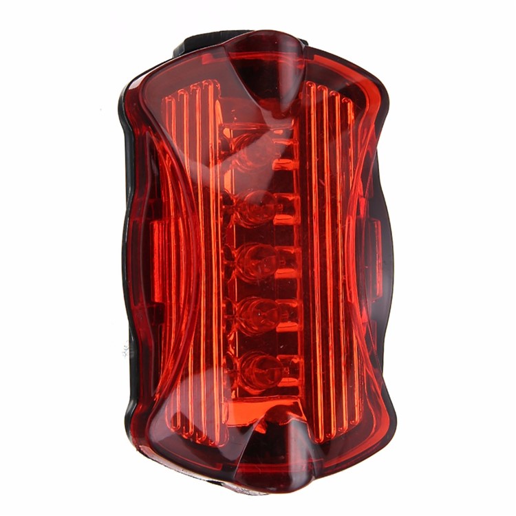 Mountain Bike 5-LED Front Lamp Black + Butterfly Tail Lamp Set-10