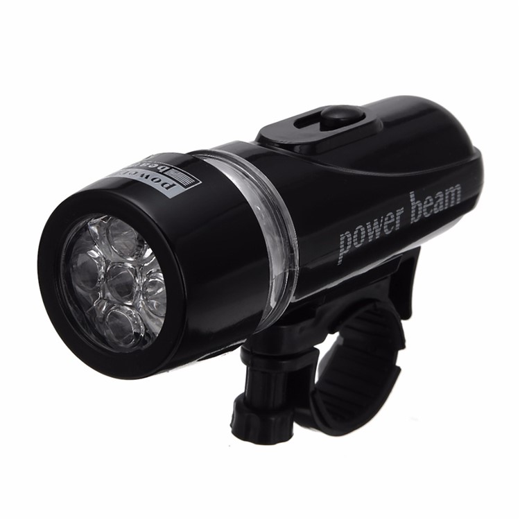Mountain Bike 5-LED Front Lamp Black + Butterfly Tail Lamp Set-5