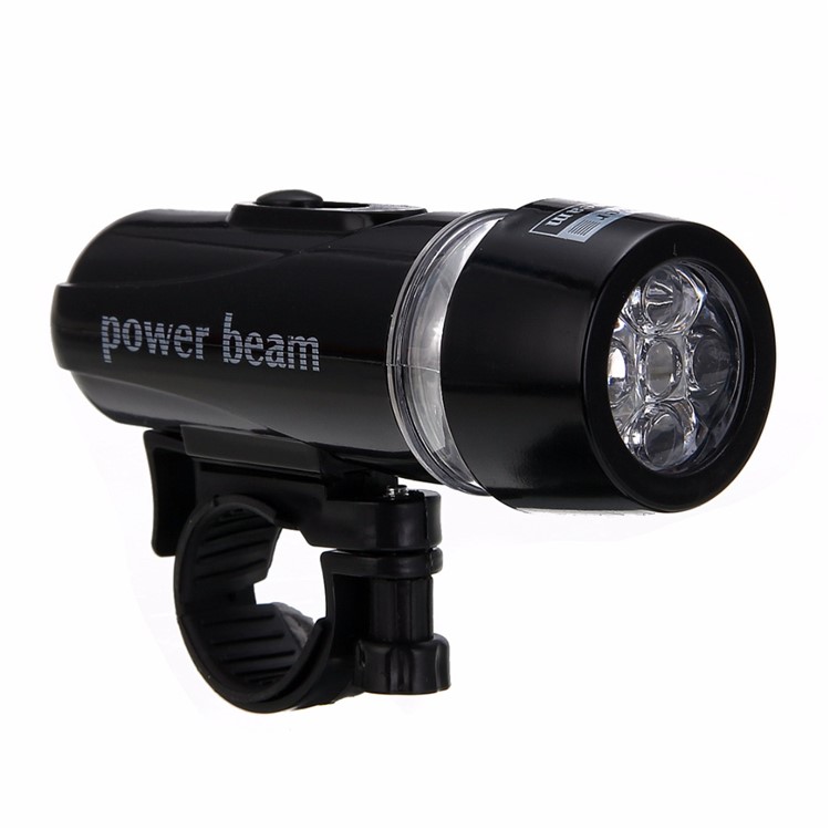 Mountain Bike 5-LED Front Lamp Black + Butterfly Tail Lamp Set-6