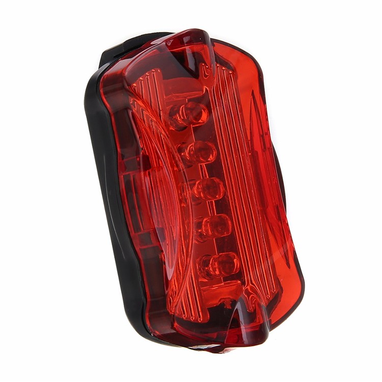 Lámpara Delantera De La Bicicleta De Montaña De 5 LED Negro + Conjunto De Lámpara De Cola De Mariposa-8