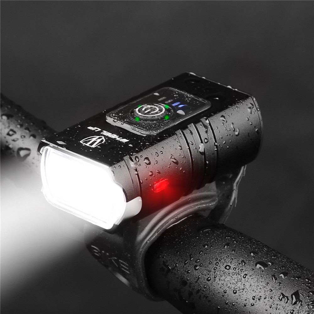 WHEEL UP USB Rechargeable Bike Cycling LED Front Light 4 Modes Rainproof Bicycle Safety Light-2