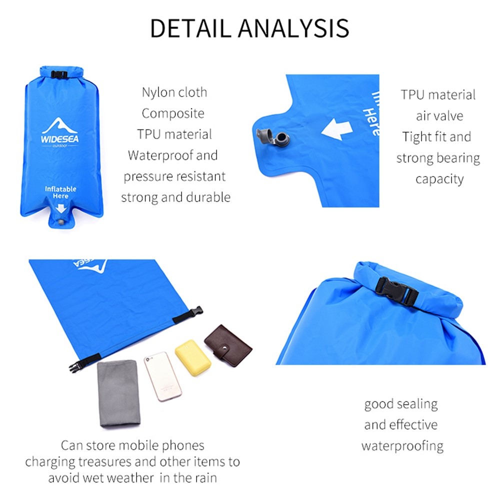 WIDESEA WSCM-999 Camping Portable Foldable Inflatable Air Bag for Outdoor Hiking Trekking - Blue-3