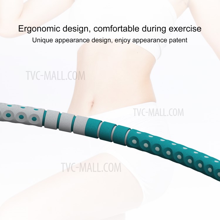 FL003+X1 8 Section Detachable Sport Hoop Foam Gym Bodybuilding Hard Tube with Steel Wire Skipping Rope-9