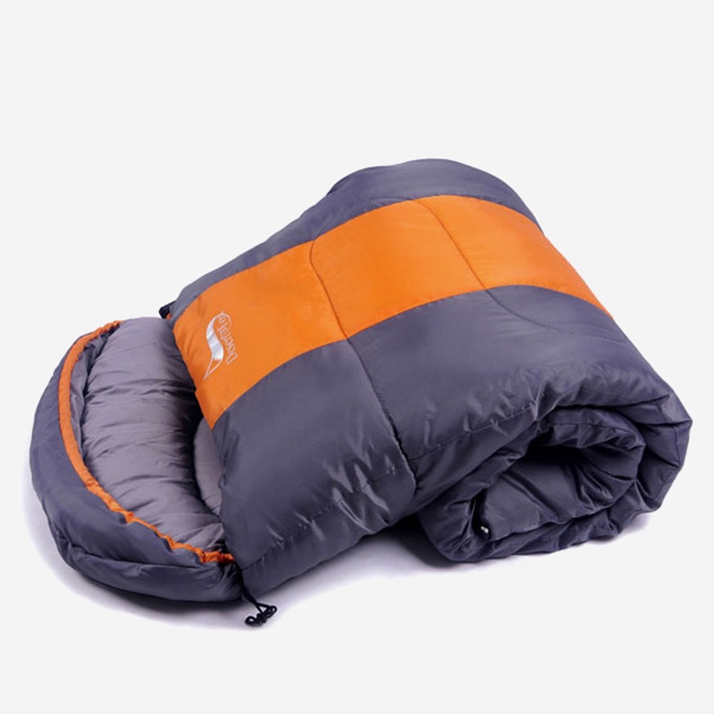 DESERT&FOX 2KG Thickened Camping Sleeping Bag Pillow Moisture-proof Sleeping Mat with Carrying Bag - Orange/Grey-4