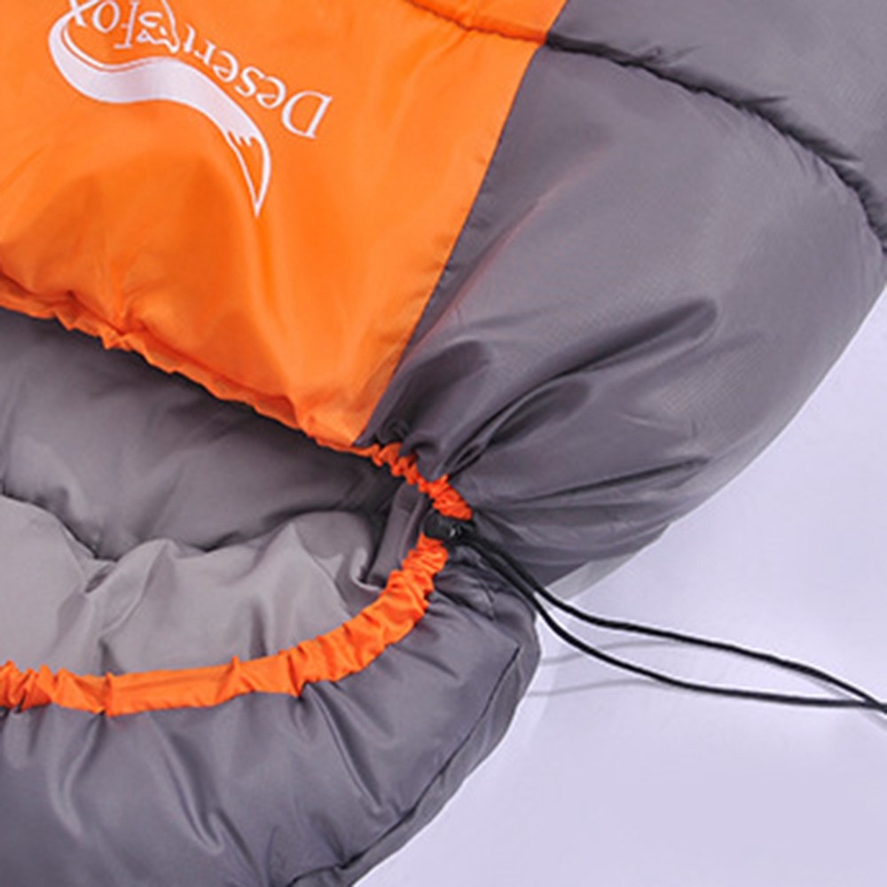 DESERT&FOX 1KG Summer Sleeping Bag Camping Sleeping Pad for Outdoor Hiking, Backpacking, Traveling, Office, Home - Orange/Grey-3