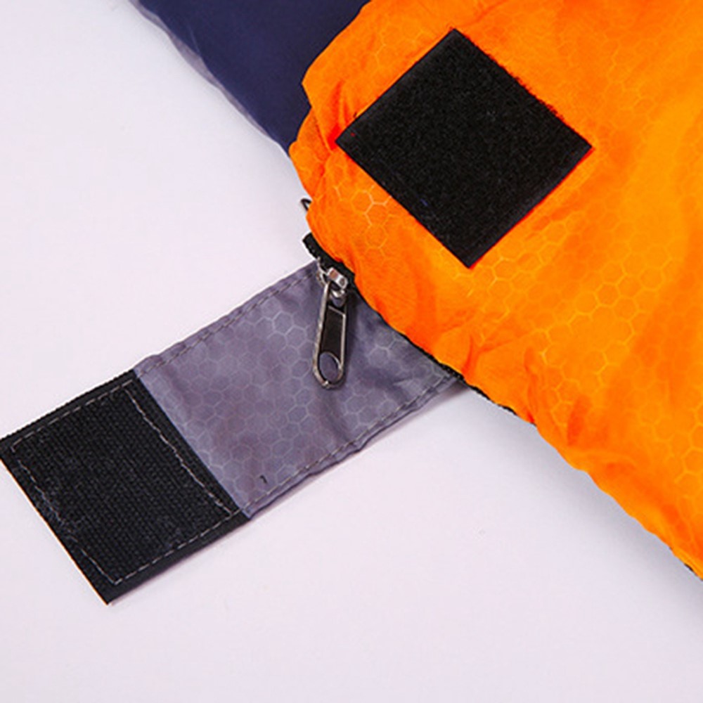 DESERT&FOX Double Sleeping Bag 2 Person Outdoor Camping Hiking Thick Sleeping Bag with 2 Pillows - Orange/Grey-3