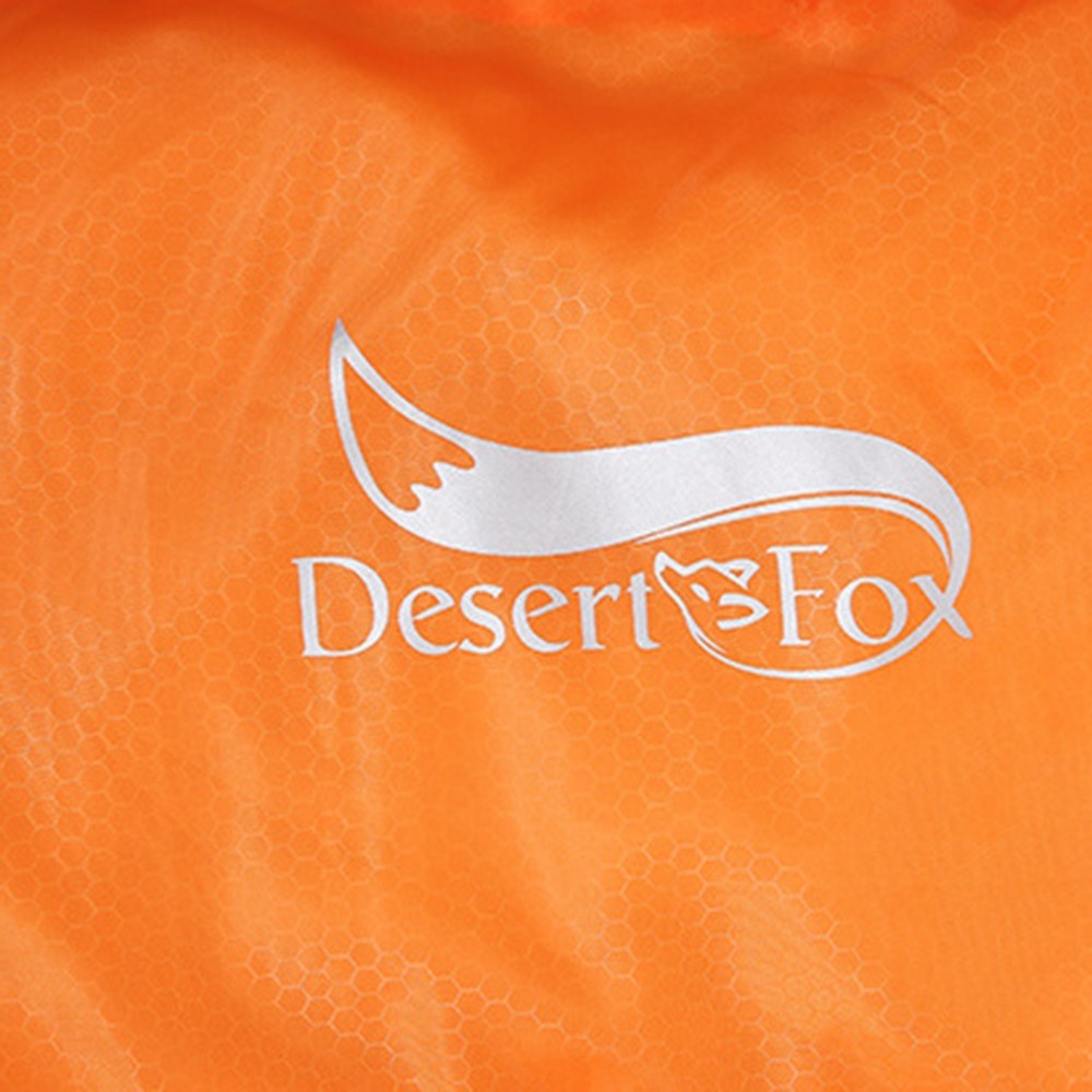 DESERT&FOX Double Sleeping Bag 2 Person Outdoor Camping Hiking Thick Sleeping Bag with 2 Pillows - Orange/Grey-4