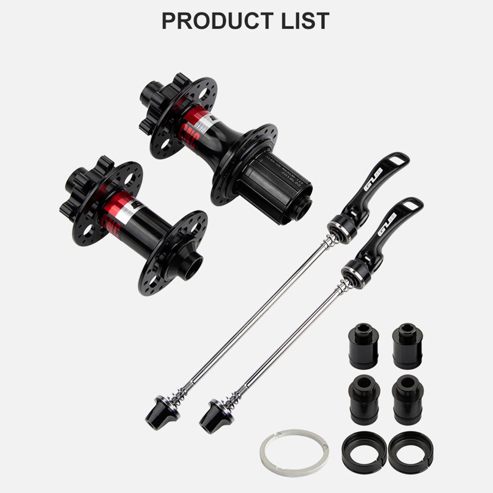 GUB 1351 Bicycle Hubs Sealed Bearing MTB Bike Front Rear Disc Brake Hubs with Quick Release Skewer Lever-10