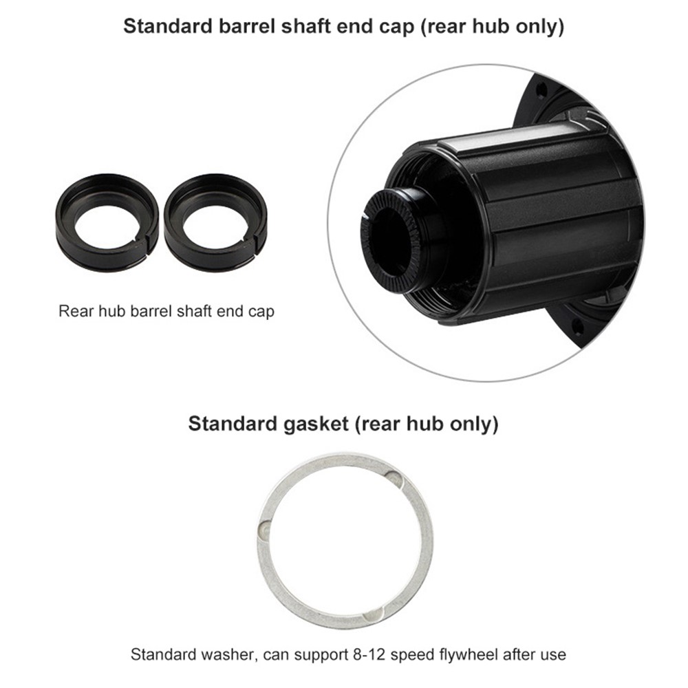 GUB 1351 Bicycle Hubs Sealed Bearing MTB Bike Front Rear Disc Brake Hubs with Quick Release Skewer Lever-3