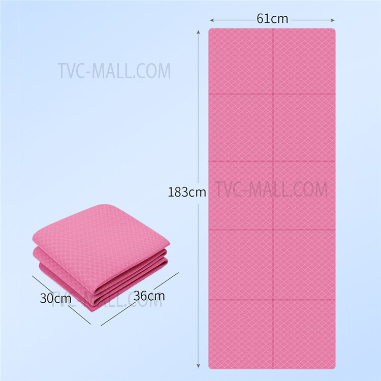 Eco-Friendly Non Slip Yoga Mat 183x61cm Laser Engraving Style TPE Yoga Mat Workout Mat for Yoga Pilates Floor Exercises - Deep Pink-7
