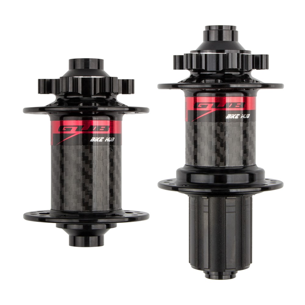GUB 1451 Carbon Fiber 32-Hole Axle Hub Set Aluminum Alloy Disc Brake Thru-Axle Front & Rear Hub for MTB-1
