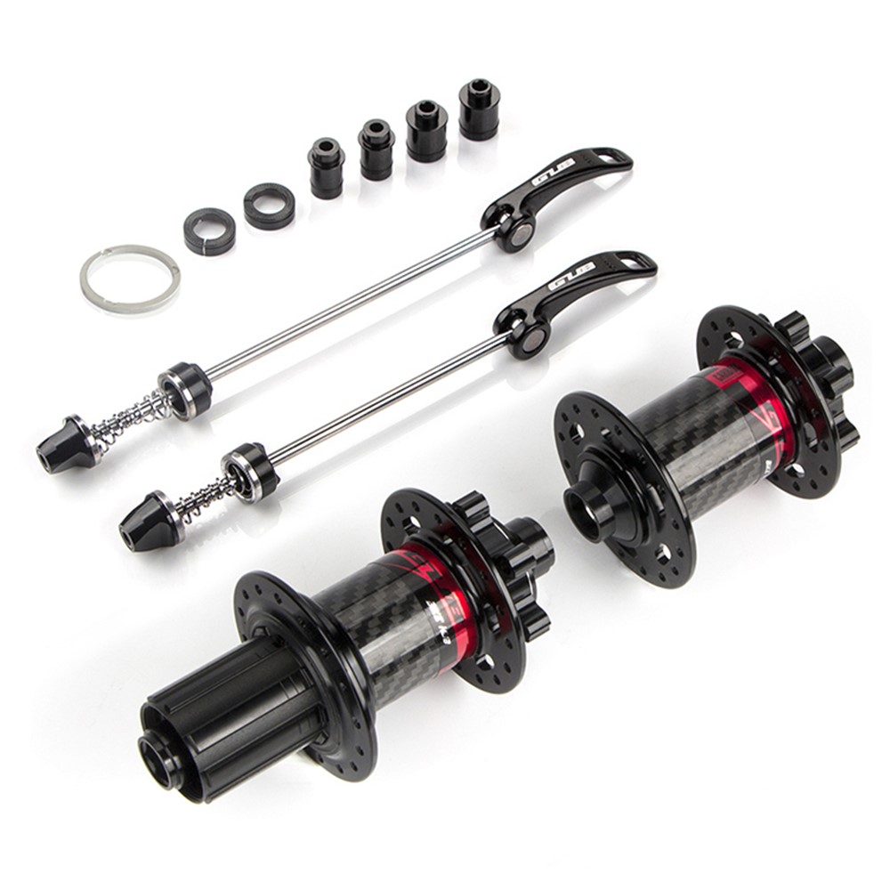 GUB 1451 Carbon Fiber 32-Hole Axle Hub Set Aluminum Alloy Disc Brake Thru-Axle Front & Rear Hub for MTB-3