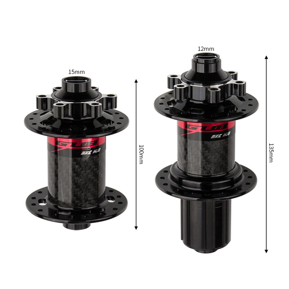 GUB 1451 Carbon Fiber 32-Hole Axle Hub Set Aluminum Alloy Disc Brake Thru-Axle Front & Rear Hub for MTB-7