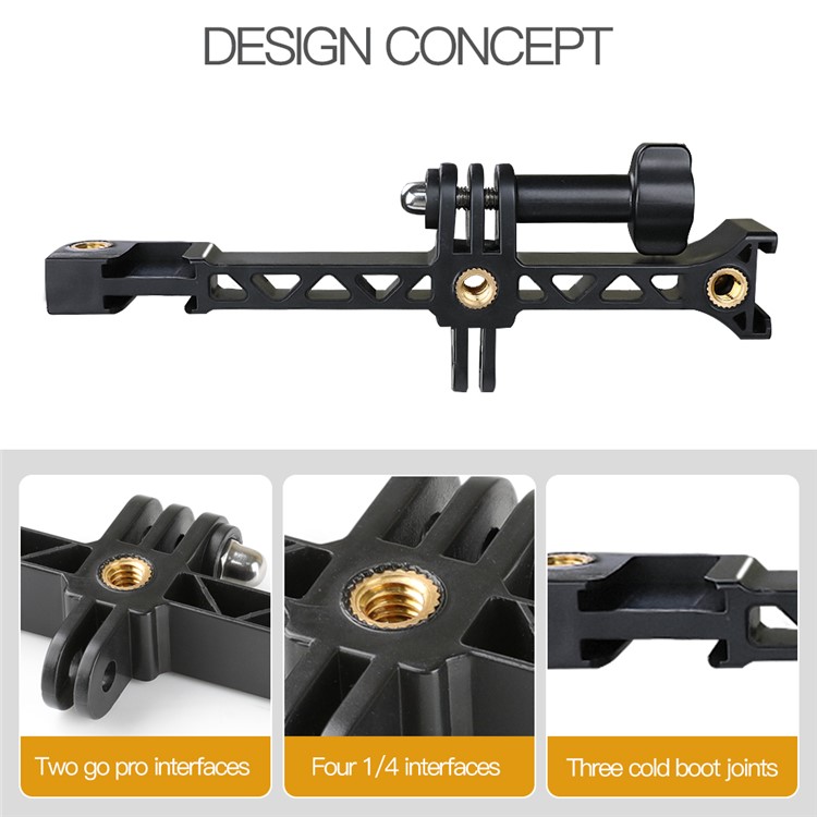 RCSTQ Universal Cold Shoe Screw Interface Expansion Mount Rack Holder for OSMO Pocket Action Gopro Camera-10