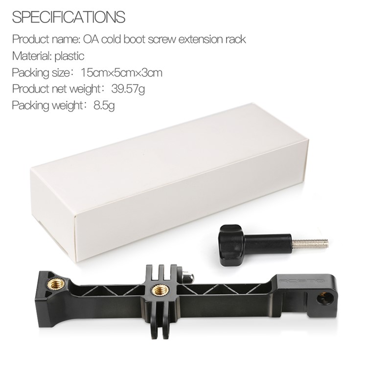 RCSTQ Universal Cold Shoe Screw Interface Expansion Mount Rack Holder for OSMO Pocket Action Gopro Camera-13