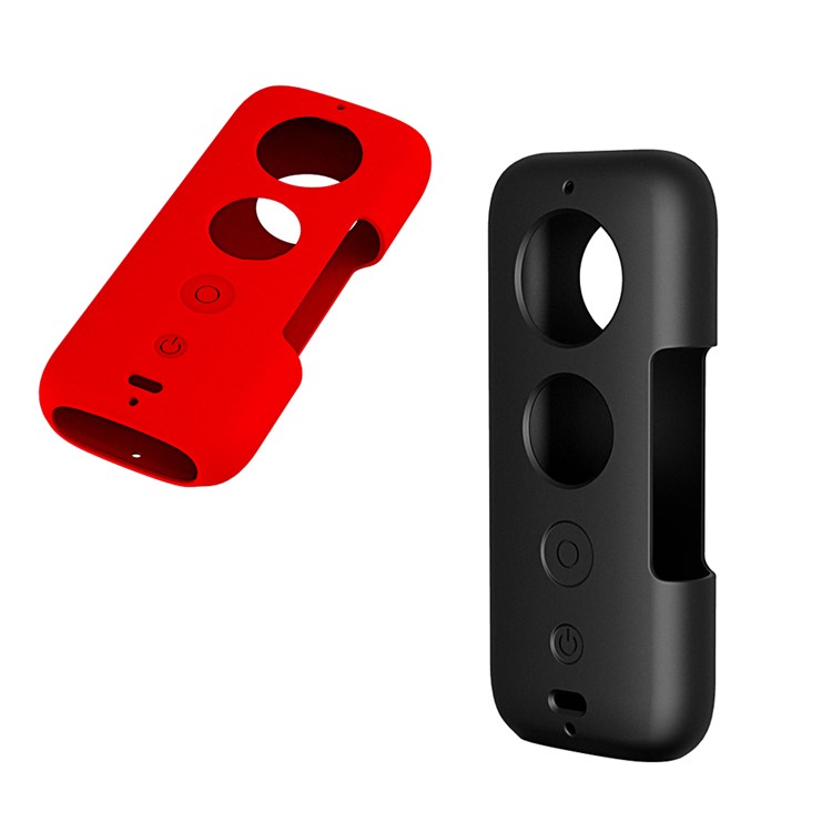 Action Camera Silicone Protective Cover + Camera Len Protection Cap for Insta 360 ONE X - Black-9