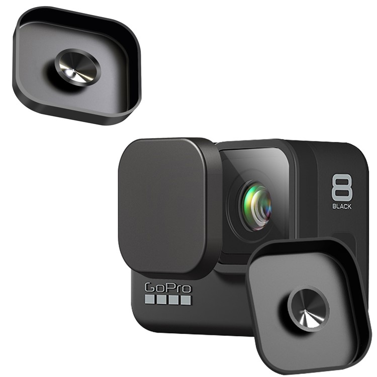 Capa Protetora Lente De Silicone Com O Copo De Sucção Para Gopro Herói 8 Câmara Acção Preto-1