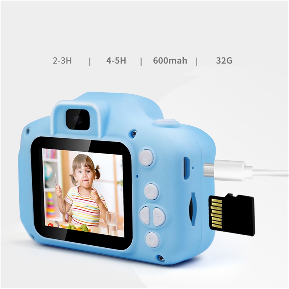 X2c Da 2.0 Pollici A Schermo Bambini Fotocamera Digitale Gioco 1080P Il Video Per Bambini Con La Batteria 400mAh - Blu-5