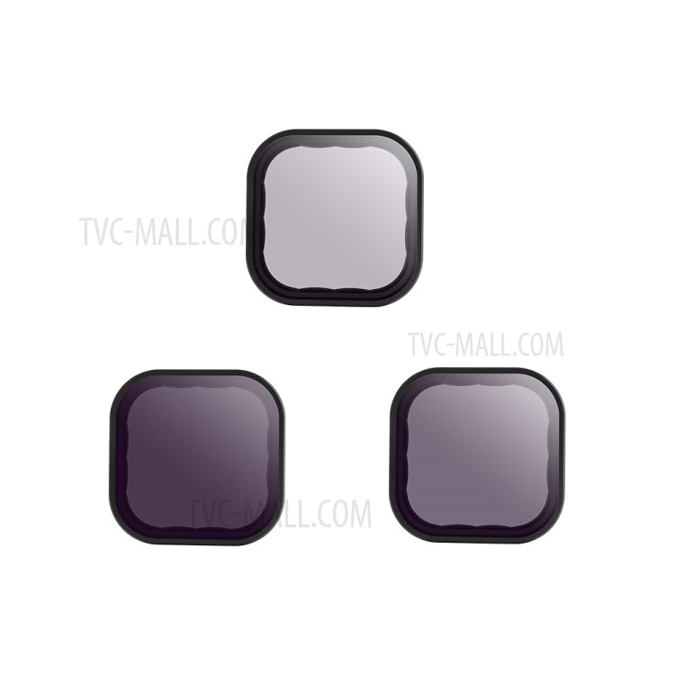 Filtro De 3 En-1 ND8 + ND16 + ND32 Para Telesin Gopro Hero9 Accesorios De Cámara Negra-1
