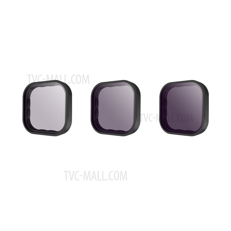 Filtro De 3 En-1 ND8 + ND16 + ND32 Para Telesin Gopro Hero9 Accesorios De Cámara Negra-2