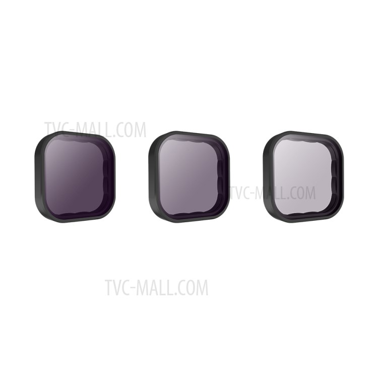 Filtro De 3 En-1 ND8 + ND16 + ND32 Para Telesin Gopro Hero9 Accesorios De Cámara Negra-3