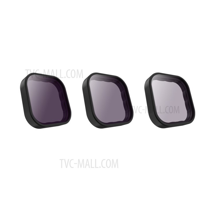 Filtro De 3 En-1 ND8 + ND16 + ND32 Para Telesin Gopro Hero9 Accesorios De Cámara Negra-4