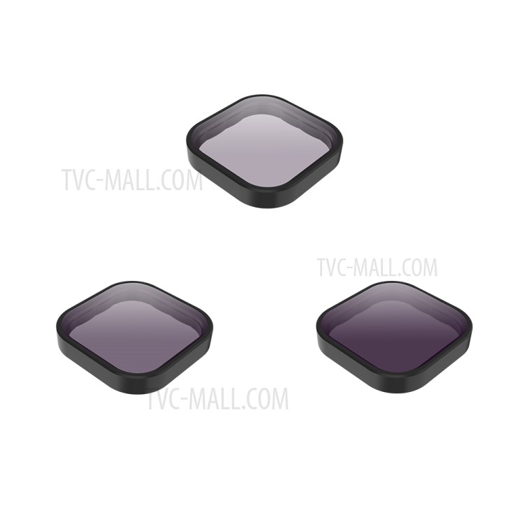 Filtro De 3 En-1 ND8 + ND16 + ND32 Para Telesin Gopro Hero9 Accesorios De Cámara Negra-5