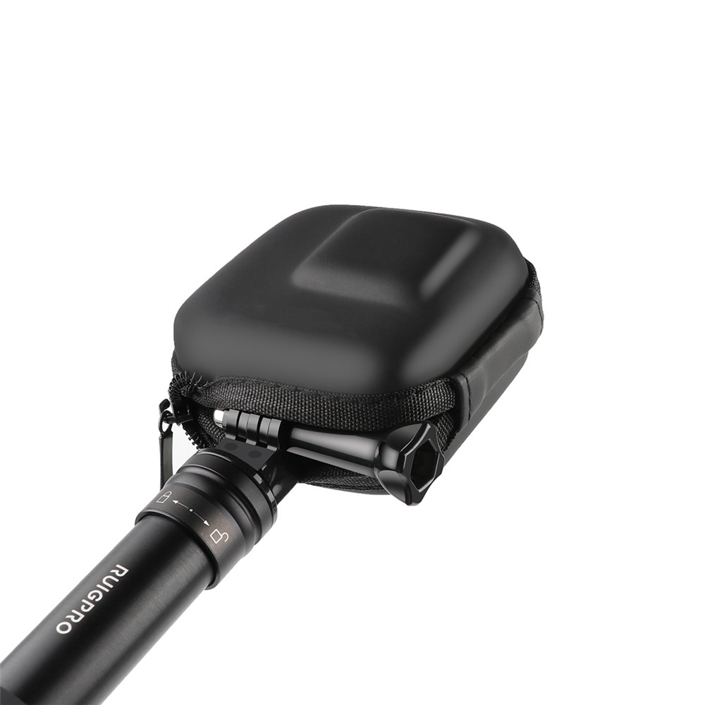 Caja De Almacenamiento Con Cremallera Medio Abierta Mini EVA Acción Cámara Contenedor Para Telesin Gopro Hero9 Accesorios De Cámara Negra-6