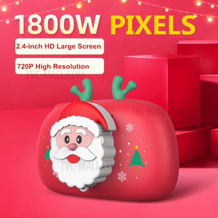 A9 Cartoon Christmas Style 2.4-inch HD Display 18MP Children Mini Camera-7