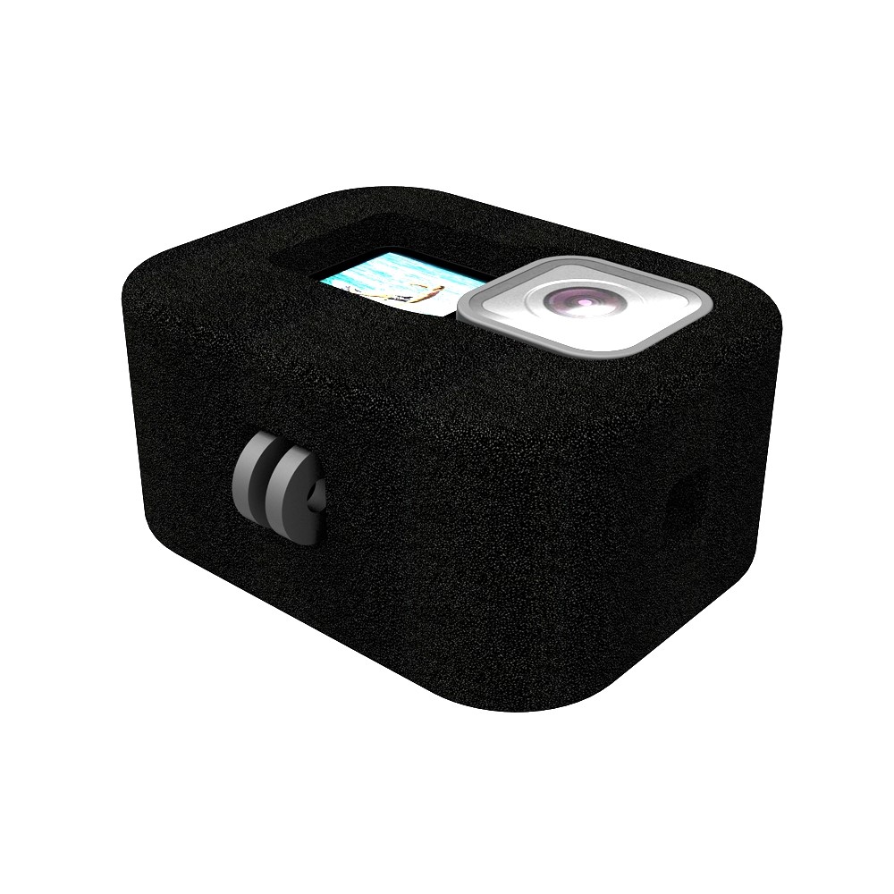 Cas Mousse De Boîtier De Pare-brise Pour Héros Gopro 9 Noir-4