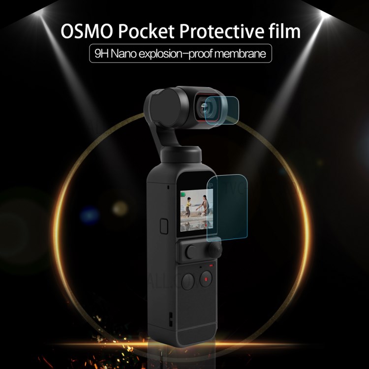RCGeek 3pcs Lens + LCD Protector De Pantalla De Vidrio Templado Para DJI Osmo Pocket 2-2