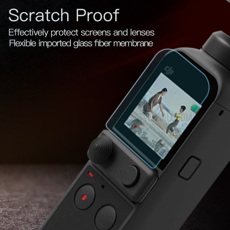 RCGeek 3pcs Lens + LCD Protector De Pantalla De Vidrio Templado Para DJI Osmo Pocket 2-4