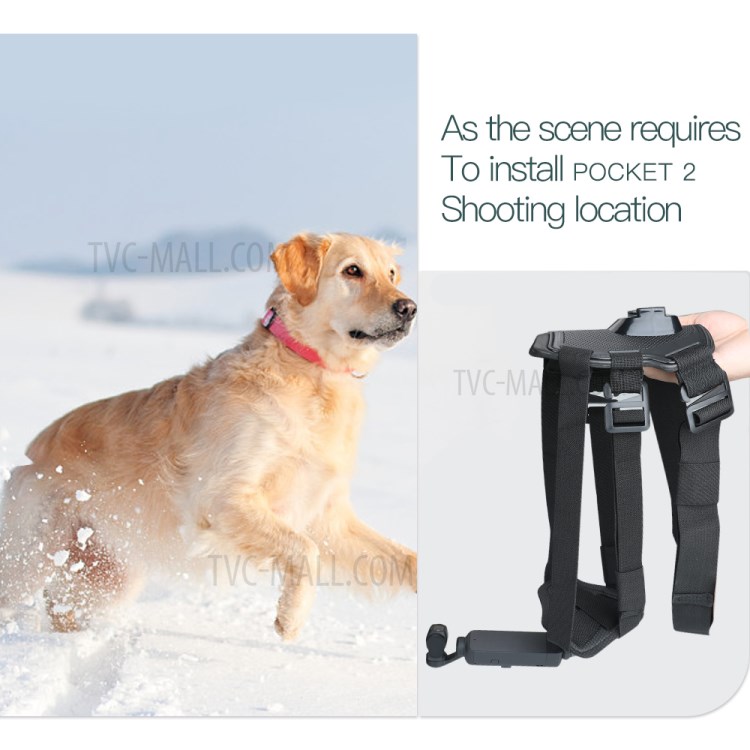 RCSTQ Dog Strap Mount for DJI OSMO Pocket 2/1 Action Camera-13